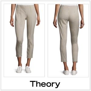 Theory Alettah Ainsley Check Cropped Pants